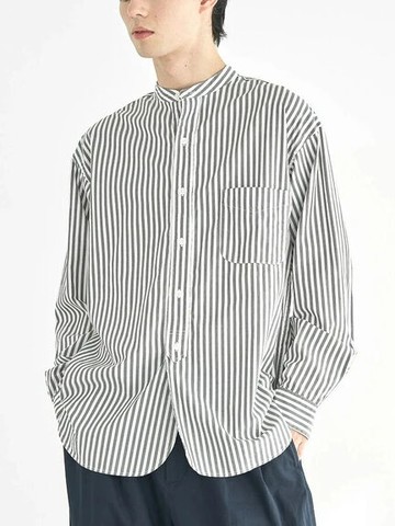 素面/直條立領長袖襯衫(PA41M0A0300) - CRAFT STANDARD BOUTIQUE