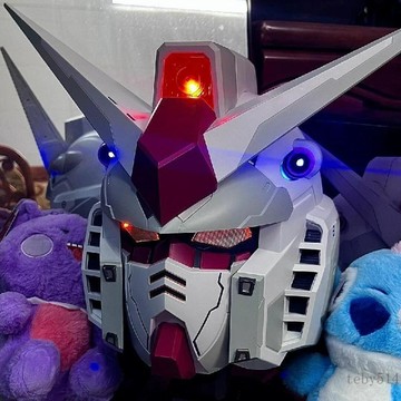 🚚臺灣48H出🚀頭盔cosplay頭號玩家元祖高達頭盔變裝真人可穿戴發光版 可穿戴頭盔 多處可發🚍免運+可開發票�