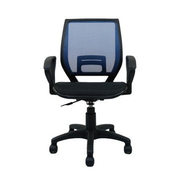 台灣製造 SGS認證 043-辦公電腦椅-藍（59*48*89cm）_廠商直送