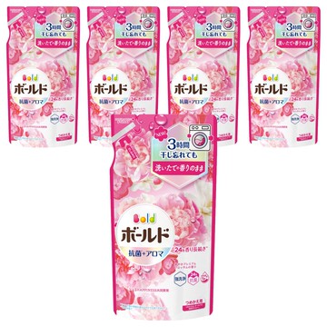 Bold 日本原裝進口 超濃縮衣物芳香洗衣精補充包 花束香  400g  5包