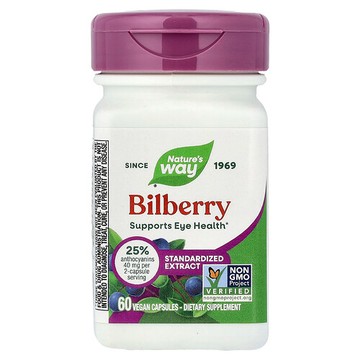 Nature's Way, 歐洲越橘標準化提取物，60 粒全素膠囊