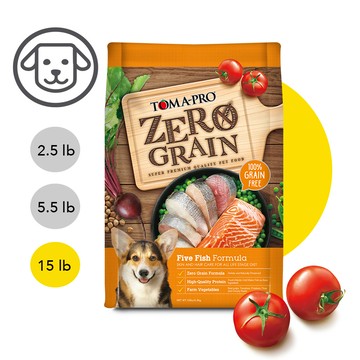 【優格】零穀系列-0%零穀5種魚全齡犬用(晶亮護毛配方) 15磅(6.8公斤)(狗飼料)