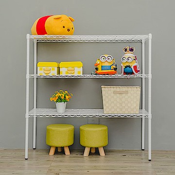 dayneeds 輕型 120x45x120cm三層鐵架(烤漆白) 波浪架/收納架/置物架