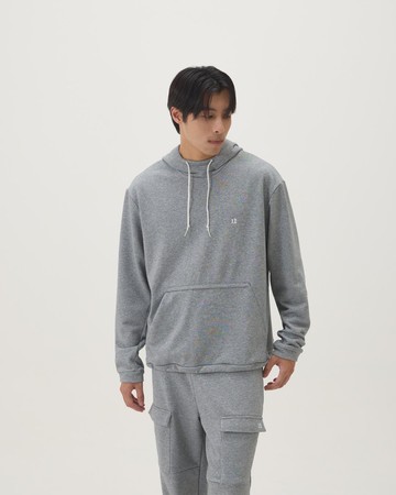 抽繩連帽棉衫 (灰)