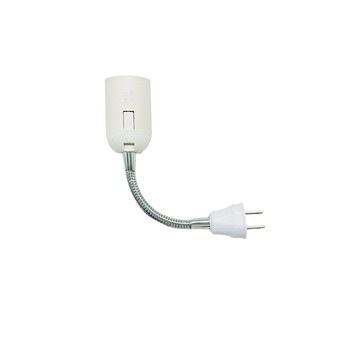 【熊讚】CY-3297全球通21cm延長式 插頭 轉向E27轉接燈頭(360度轉向)