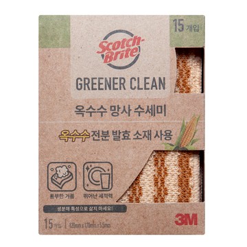 3M 百利 玉米纖維網狀菜瓜布組  15入  1盒