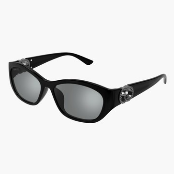 【GUCCI 古馳】貓眼膠框太陽眼鏡(GG1826SK-004 )