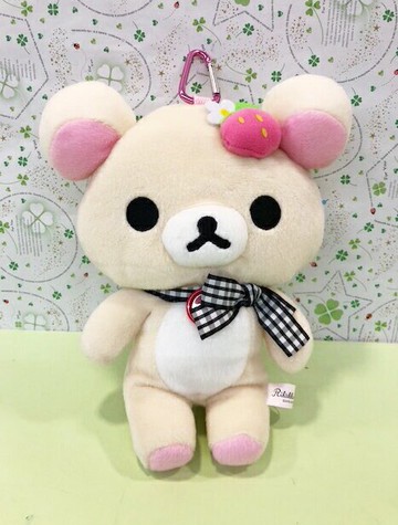 【震撼精品百貨】Rilakkuma San-X 拉拉熊懶懶熊 絨毛造型手提包 草莓妹#08167 震撼日式精品百貨