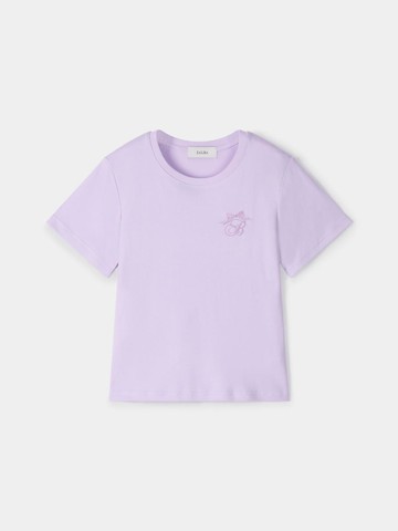 Ribbon Short-sleeved T-Shirts [Purple]