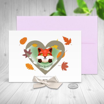 狐狸生日卡 | 刮刮樂卡 | 刮刮卡 | 生日卡 | 狐狸卡