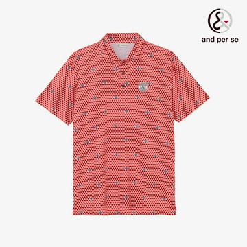 【and per se】男款紅色瞬吸快乾涼感高彈力機能POLO衫 DGX29606