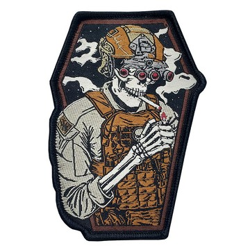 【酷愛】 酋長 四眼骷髏 刺繡臂章魔鬼氈 士氣章、識別章、任務章、魔術貼