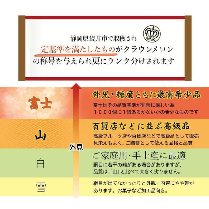 静岡県産 クラウンメロン 山等級 2玉 (1玉約1.2kg以上) 化粧箱入り マスクメロン 高級メロン 果物 贈答品 ギフト フルーツ