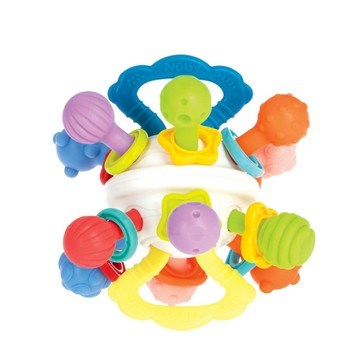 【Nuby】扭扭觸覺球固齒玩具｜專為小手設計 好抓 好咬 刺激感官學習