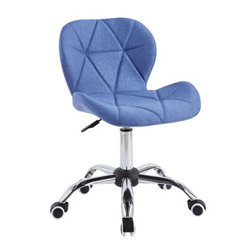 E-home Bryce布萊斯菱格紋布面簡約電腦椅-三色可選藍色