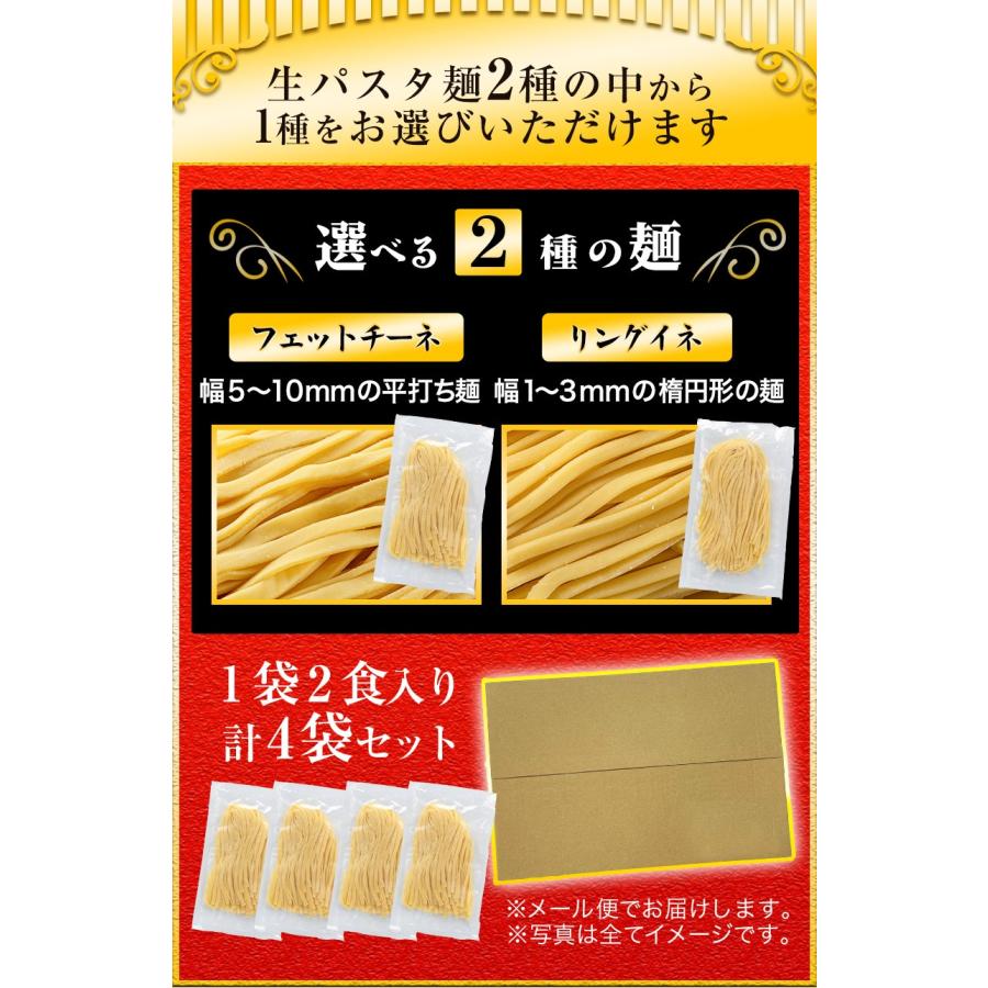 パスタ 本格 生パスタ 送料無料 選べる 2種 九州産 小麦 フェットチーネ リングイネ 8食 (2食×4袋) 1袋200g 国産 麺