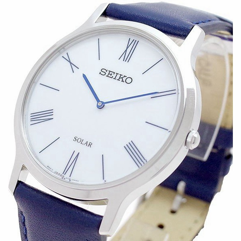 腕時計 ユニセックス腕時計 セイコー Seiko 腕時計 メンズ レディース Sup857p1 クォーツ ホワイト ネイビー ステンレス ケース レザー ベルト 通販 Lineポイント最大0 5 Get Lineショッピング