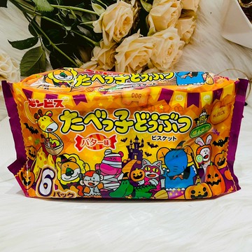 日本 Ginbis 金必氏 動物餅乾 奶油風味動物餅 6袋入 動物造型餅