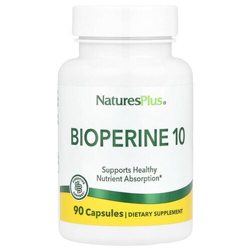 NaturesPlus, BioPerine 10，90 粒膠囊（每粒膠囊 10 毫克）