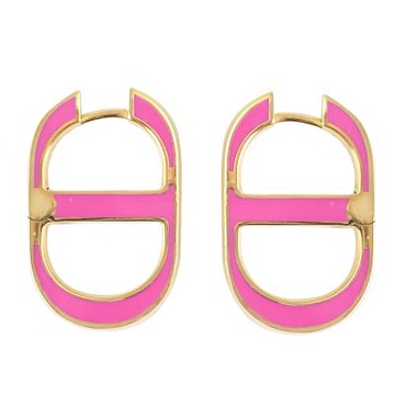 Christian Dior 30 Montaigne 經典CD LOGO針式耳環(桃紅)