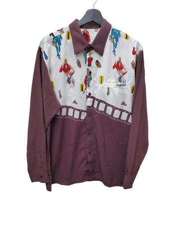 有禮貌穿搭 日本古著 拼接 歐洲紳士 藕紫色 長襯 M號