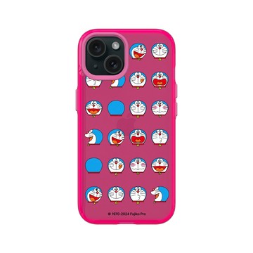 iPhone 15 Clear 粉漾桃 - 哆啦A夢 Doraemon - 哆啦A夢表情包