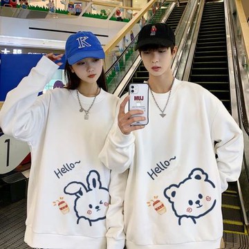 roora不一樣的情侶裝衛衣春秋冬季小眾設計感潮重磅純棉情侶衛衣