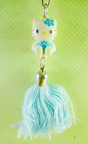 【震撼精品百貨】Hello Kitty 凱蒂貓 鎖圈-防靜電藍坐 震撼日式精品百貨