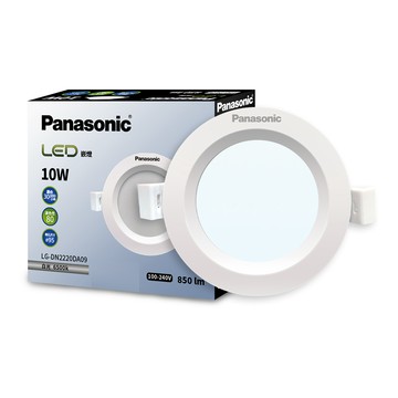 Panasonic 6入組 10W 崁孔9.5CM LED崁燈 全電壓(白光/自然光/黃光)