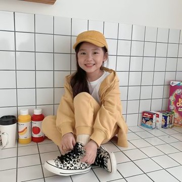 Baby童衣 兒童運動套裝 男女童運動外套+褲子套裝 中小童簡約素色休閒連帽運動套裝 89153