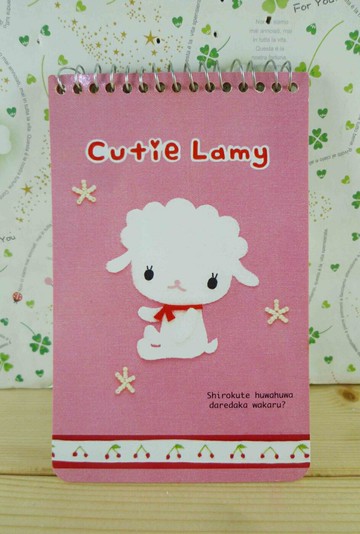 【震撼精品百貨】San-X動物家族 綿羊 線圈筆記本-粉 震撼日式精品百貨