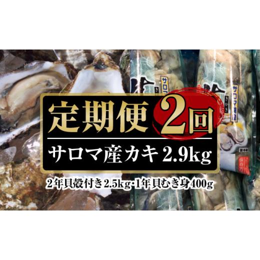 ふるさと納税 北海道 佐呂間町 カキ 殻付き2年貝 約2.5kg・むき身1年貝 400g セット 佐呂間産 ［2回定期便］ 牡蠣 海鮮 魚介 定期便