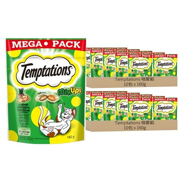 Temptations 喵愛餡 三重奏 貓點心  貓薄荷 + 嫩雞 + 起司  160g  20包