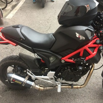 【機車改裝】猴子大公仔150改裝全段回壓排氣小怪獸150摩托車前段炸街排氣管