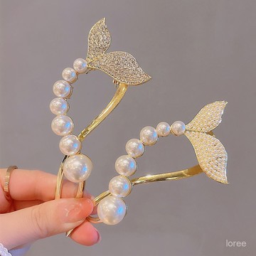 🔥品質超好🔥金屬髮夾不易斷2025新款半紮髮扭扭髮夾氣質微笑女後腦勺珍珠髮卡青蛙扣夾子頭飾 新款扭扭夾 髮夾女