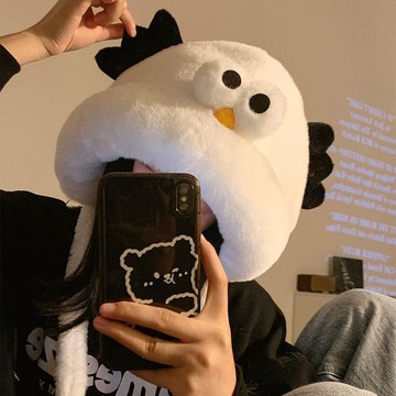 可愛搞怪毛絨帽子女冬季保暖加絨加厚防寒毛茸茸護耳帽新款雷鋒帽