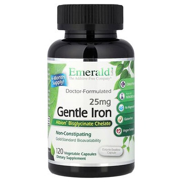 Emerald Laboratories, 全 Albion，溫和鐵元素，25 毫克，120 粒素食膠囊