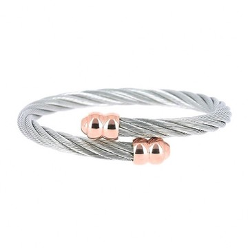 CHARRIOL 夏利豪 CELTIC DOUBLE GODRONS 經典鋼索手環 新年開運 送禮推薦