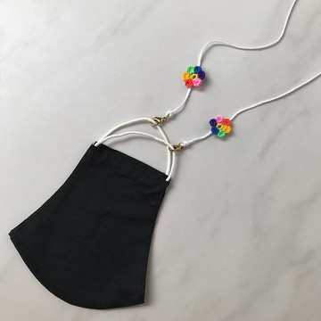 口罩鍊 Hana Rainbow white chain crochet unisex
