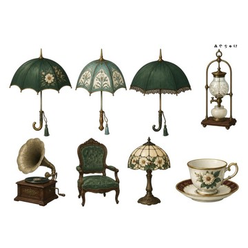 【9 月新品】20-150-0273 裁切式紙張 幻想復古浪漫喫茶店