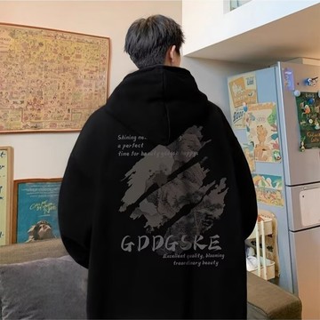 【7色】設計感大碼帽T 加絨小眾高級感寬松上衣 連帽衛衣男女 潮流字母印花加絨帽T 長袖上衣男 大學帽T 情侶帽T