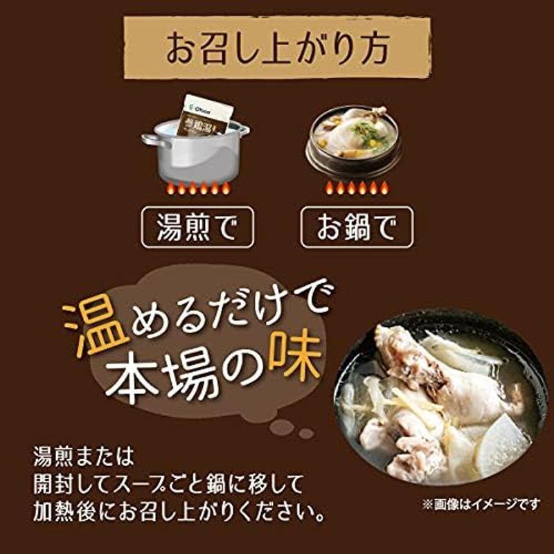 O'food 参鶏湯 1kg × 4袋 韓国 スープ 鍋 韓国料理 韓国食品 韓国鍋 簡単調理 レトルト サムゲタン 丸鶏使用 じっくり煮込