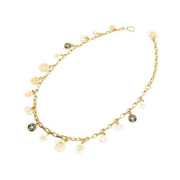 Dior 蒙田30長鏈條掛飾(金色多圖案裝飾)