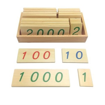 蒙臺蒙特梭利1-9000大數字卡小數字卡幼兒園早教中心數學教具玩具