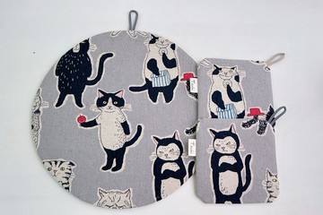 【月亮手作り】可愛貓咪隔熱墊 一組