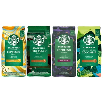 STARBUCKS 咖啡豆200g(口味任選/袋)(黃金烘焙/派克市場/哥倫比亞單品/濃縮烘焙)