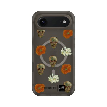 iPhone Air AirX 本質黑 - Van Gogh Museum - 骸骨與花卉 - 重複圖案