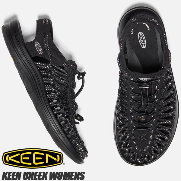美品✨ 限定モデル ✨KEEN ユニーク　ブラック　シルバーラメ KEEN UNEEK Black/Silver 22SS-I（キーン ユニーク-ブラック