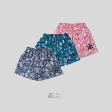 【逢甲FUZZY】MTA Paisley Pattern Short 網布 變形蟲 青色 灰藍 粉紅 MT25P006