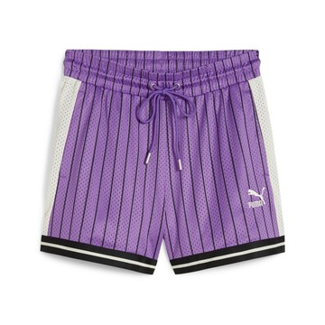 【PUMA】流行系列Fanbase T7短褲(F) 短褲 女 紫色-62434550